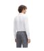 Mens Point Collar Long-sleeved Shirt White Boss-3