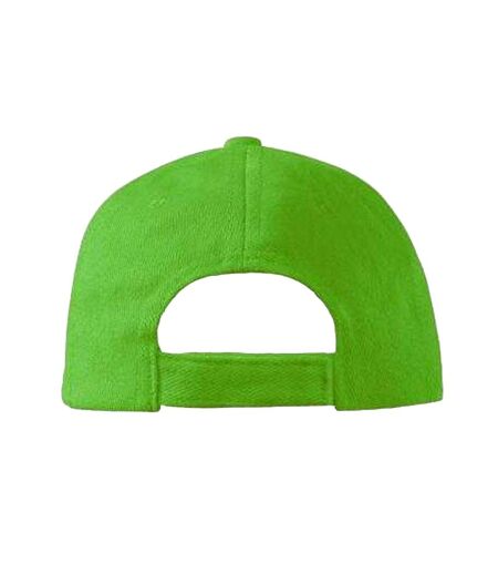 Childrens/kids 6 Panel Baseball Cap Green Malfini