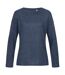 T-shirt manches longues - Femme - ST9180 - bleu marine mélange