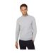 Mens cable cotton crew neck sweatshirt light grey Maine