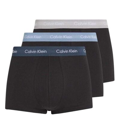 X3 Boxers Noir/Bleu Homme Calvin Klein Jeans Low Rise Trunk 3 - M