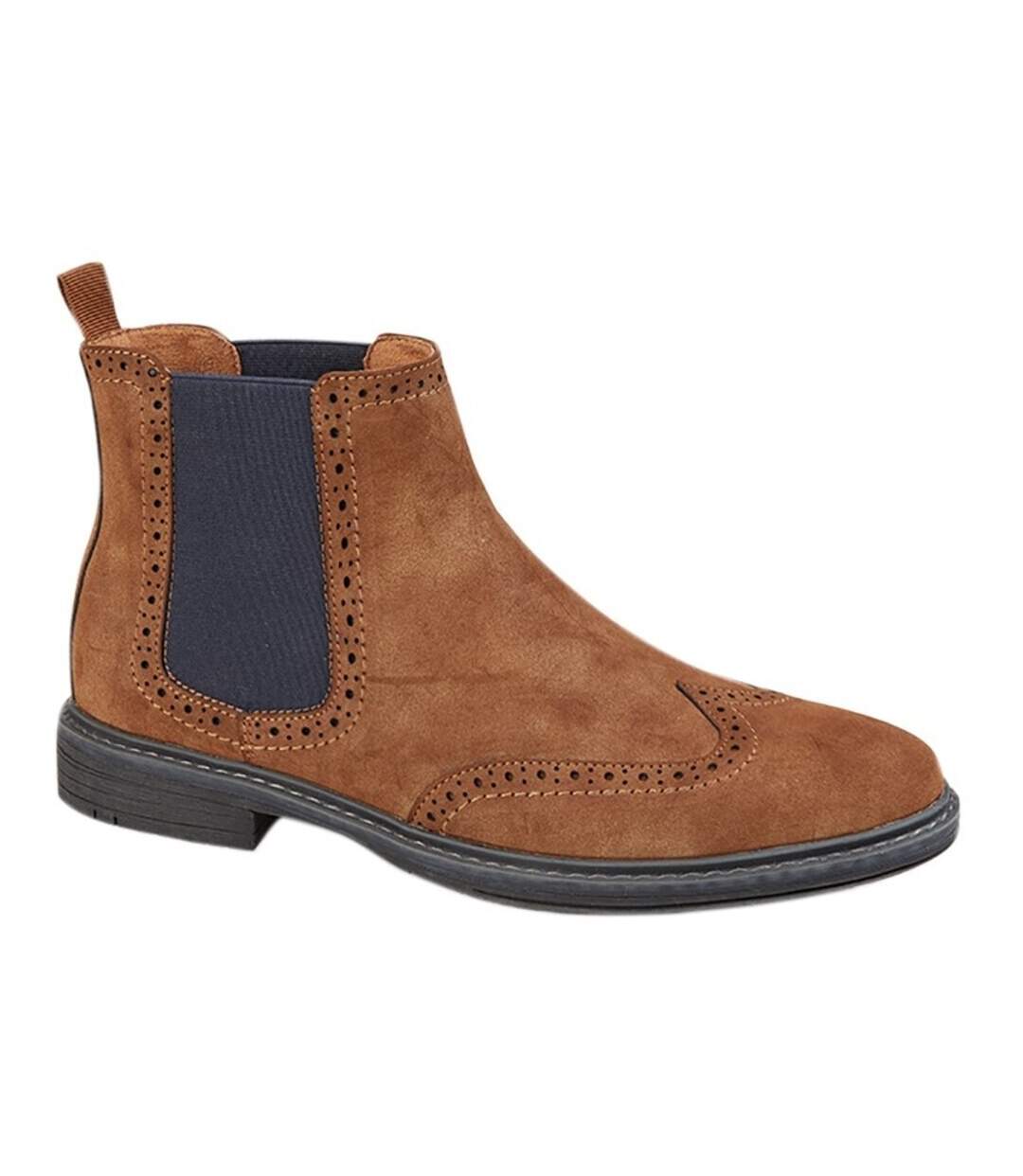 Bottines chelsea homme marron clair Goor-1