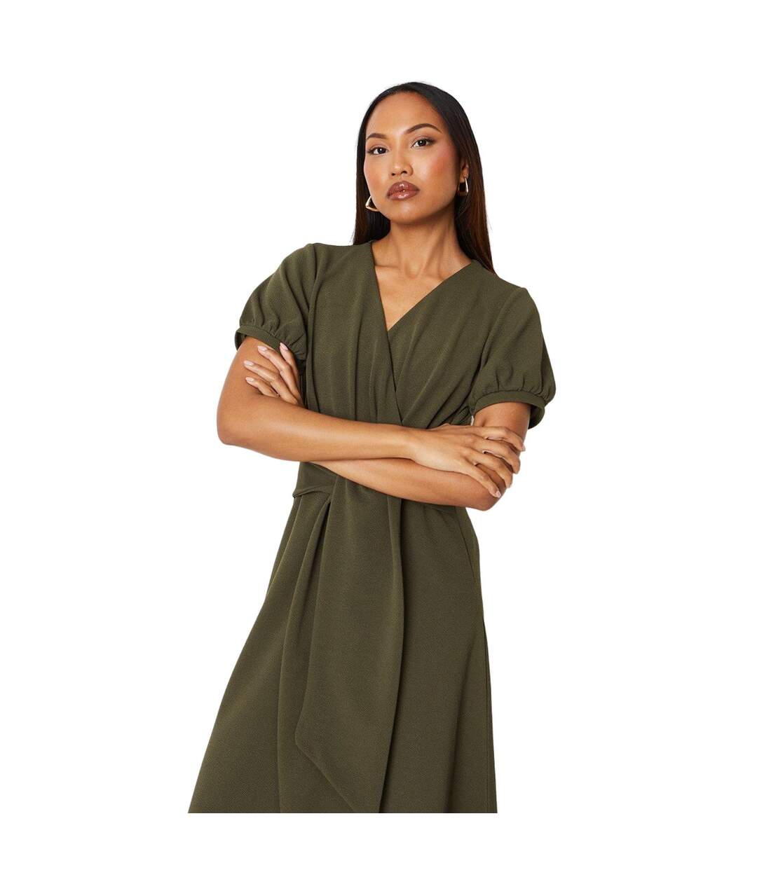 Robe mi-longue femme vert kaki Debenhams