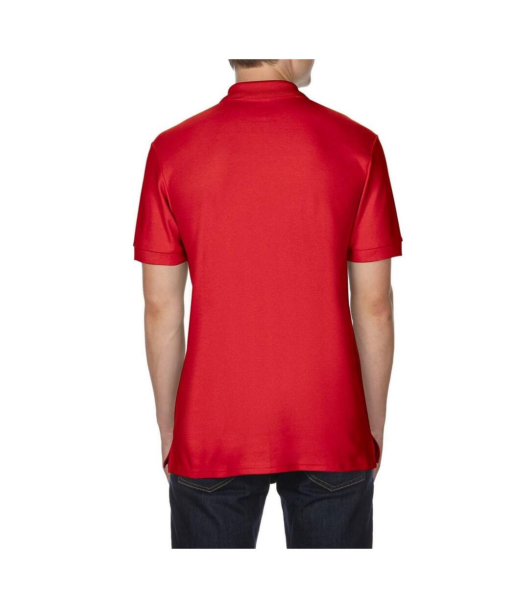 Gildan Mens Premium Cotton Sport Double Pique Polo Shirt (Red)