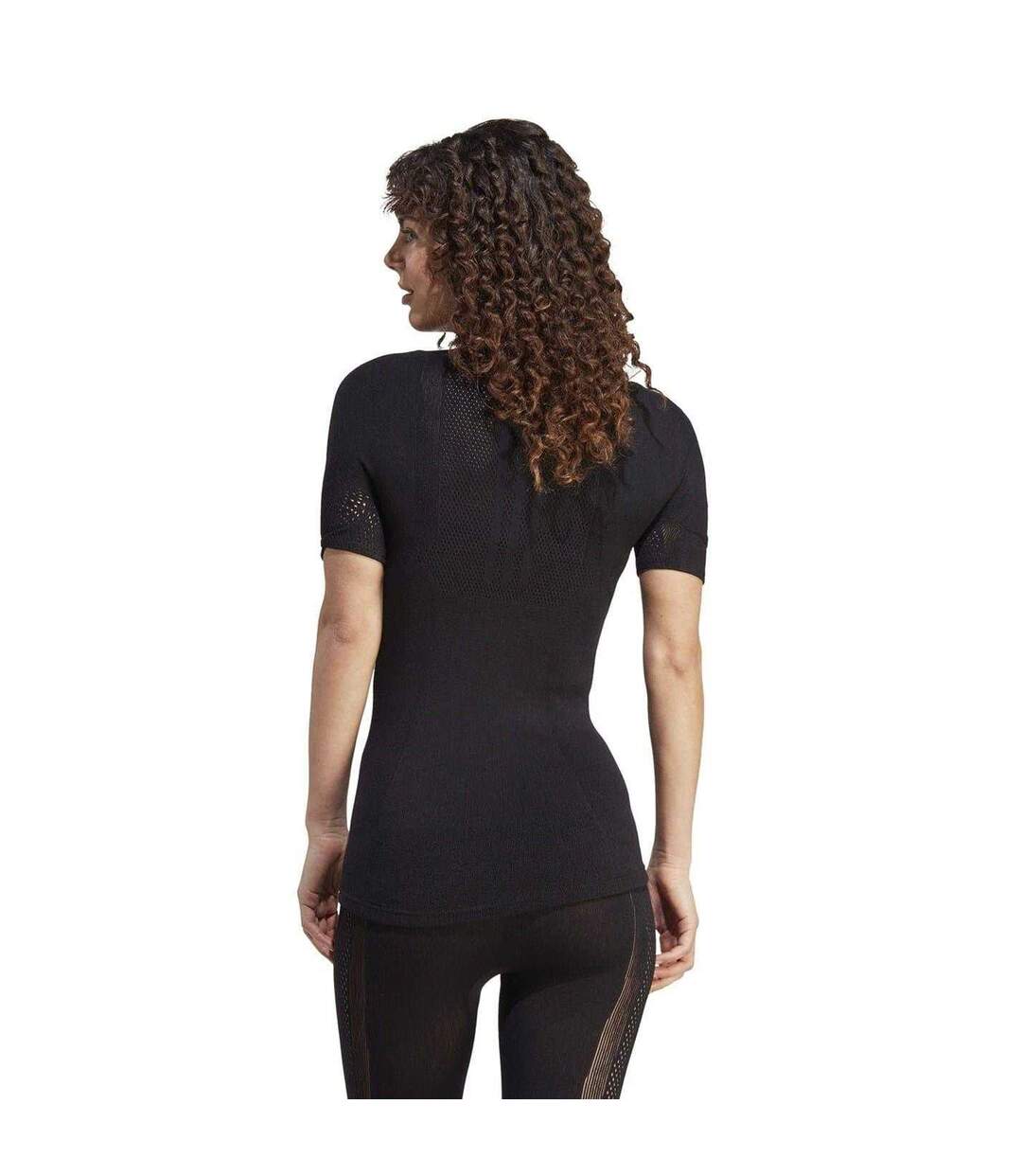 Womens/ladies Terrex Merino Wool Sport T-shirt Black Adidas-3