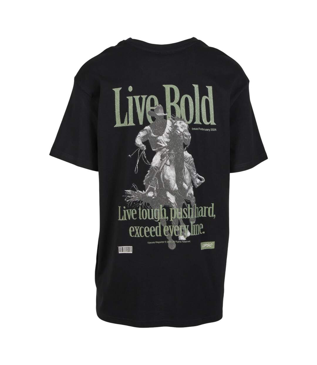 Mens Live Bold Oversized T-shirt Noir Mister Tee-3