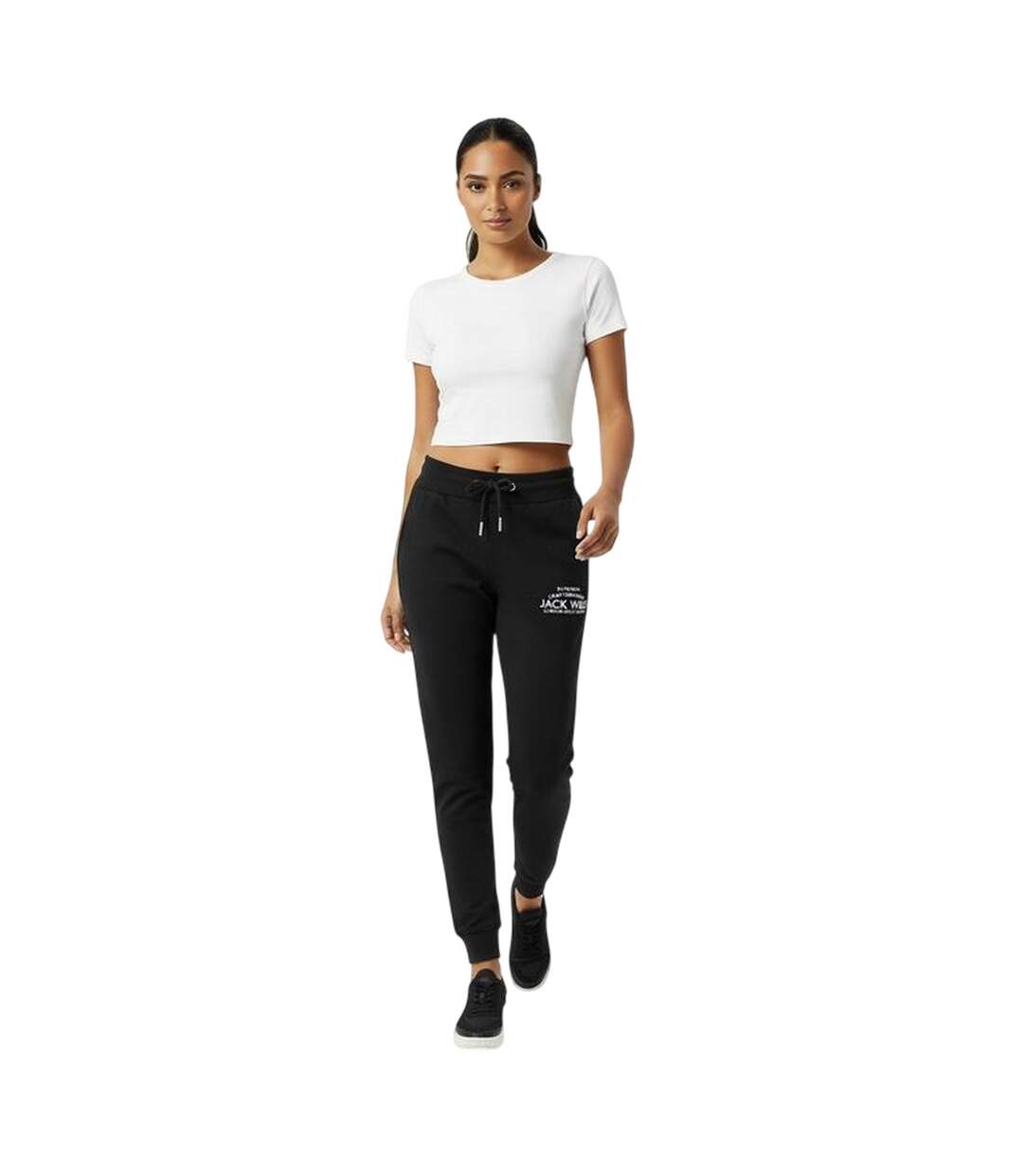Womens/ladies Hunston Polycotton Joggers Black Jack Wills-2