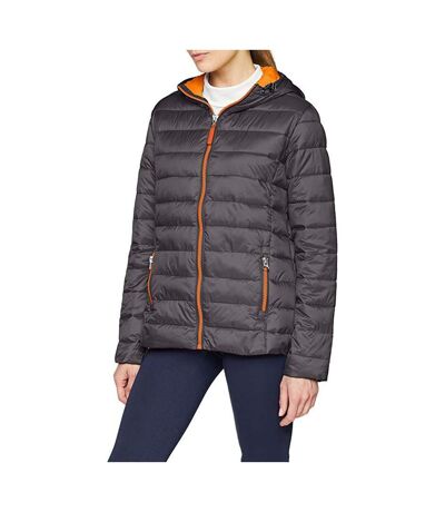 Result Urban Womens/Ladies Snowbird Hooded Jacket (Grey/Orange)