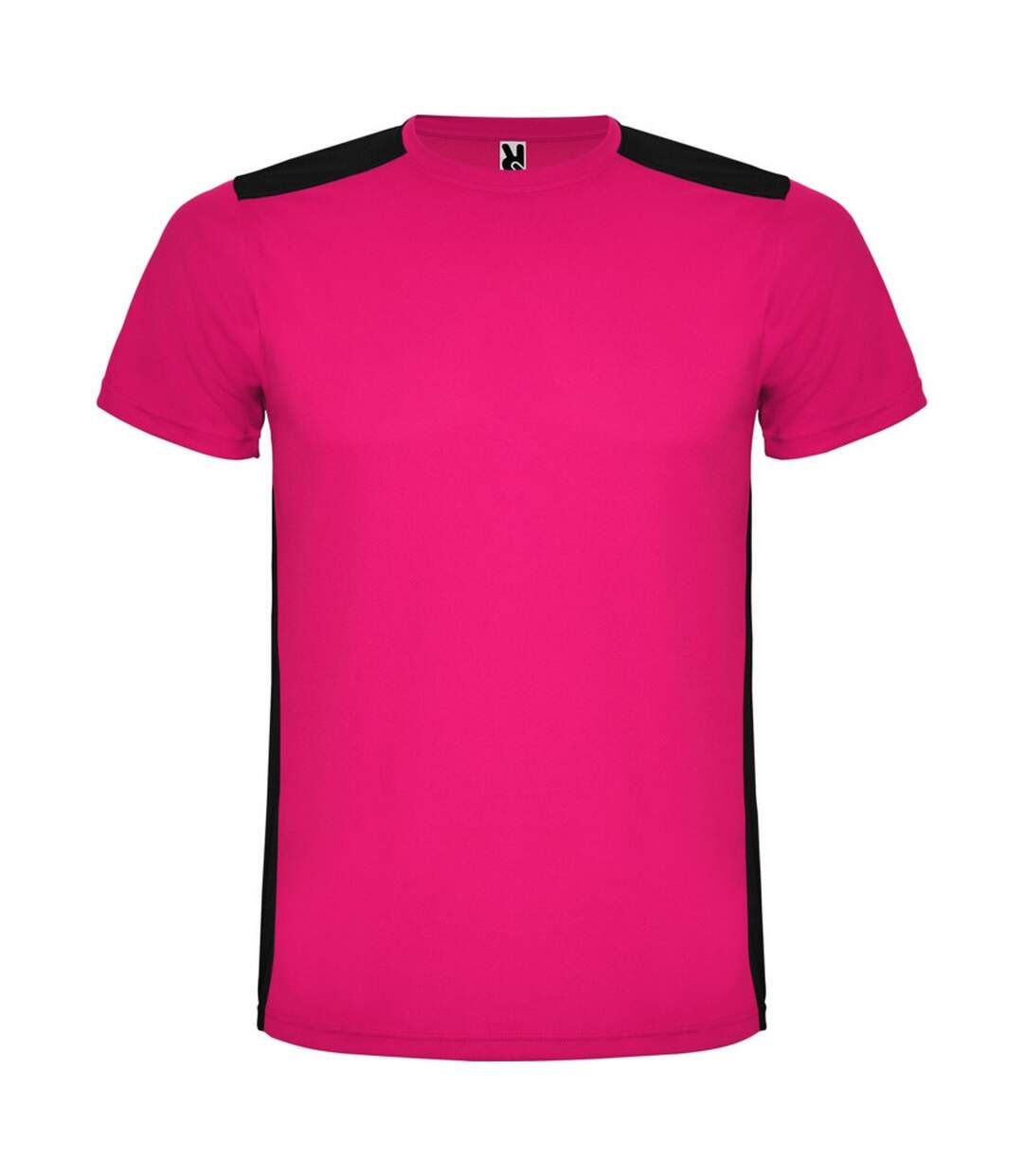 T-shirt Detroit Adulte Fuchsia Noir Uni Roly-1