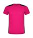 T-shirt detroit adulte fuchsia / noir uni Roly