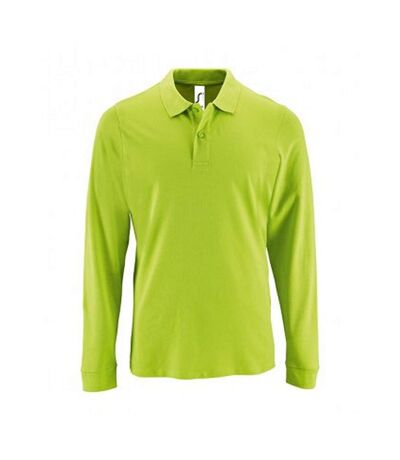SOLS - Polo manches longues PERFECT - Homme (Vert pomme) - UTPC2912