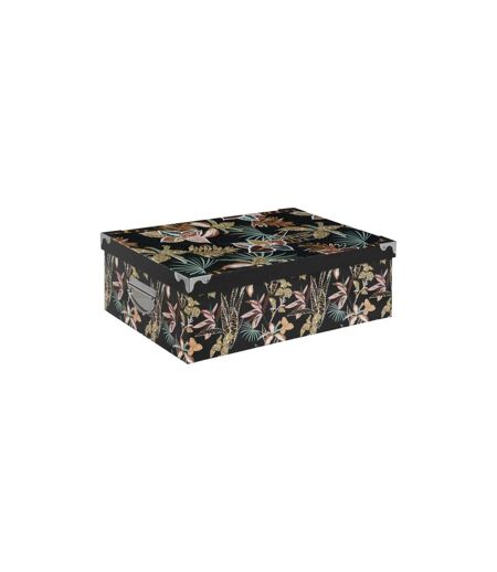 Lot de 6 Boîtes de Rangement Jungle 48cm Noir