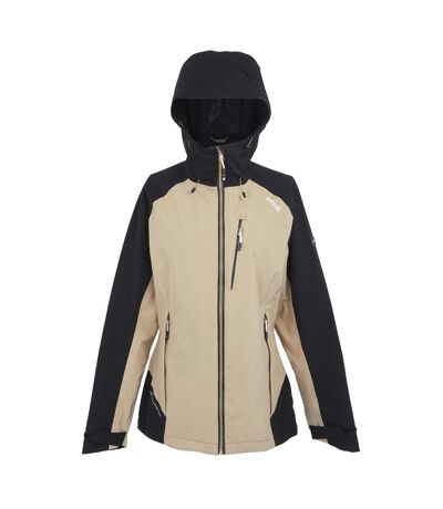 Womens/ladies Birchdale Shell Waterproof Jacket Warm Taupe Black Regatta
