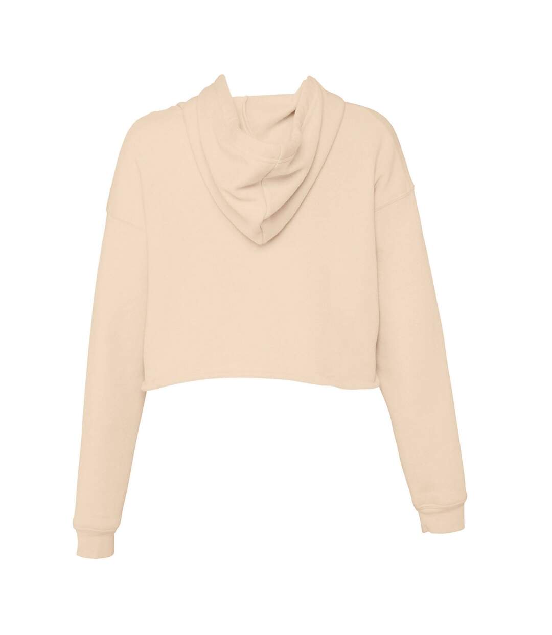 Sweat court à capuche femme beige chiné Bella + Canvas