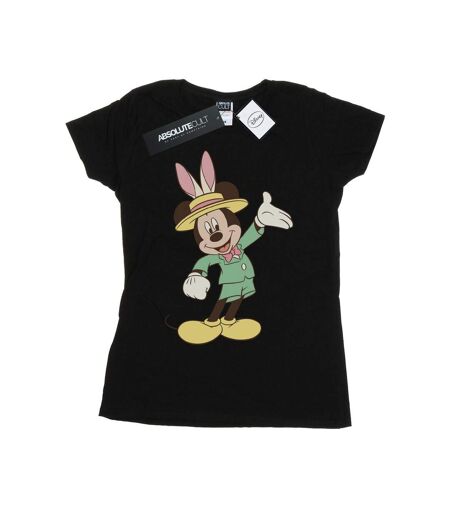 Disney T-shirt en coton Femme/Ladies Mickey Mouse Easter Bunny (Noir) - UTBI32670