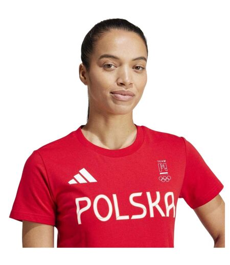 T-shirt Entraînement Poland Hiit Femme Rouge Écarlate Adidas