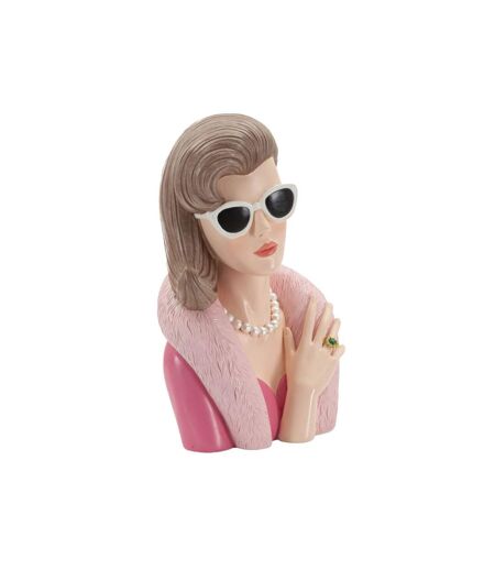 Statuette Déco Femme Diva Paris 28cm Rose