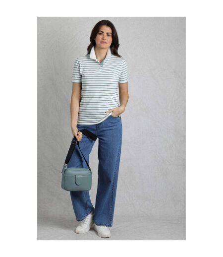 Dion plain vegan leather crossbody bag one size mineral blue Weird Fish