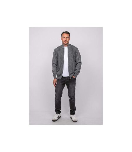 Gilet zippé col montant motif géométrique LIDERAL