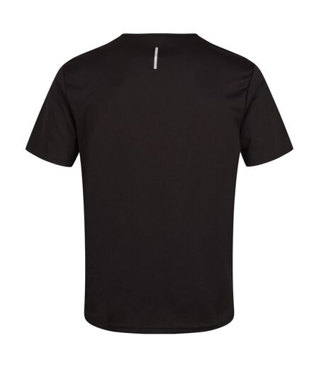 Regatta Mens Pro Reflective Moisture Wicking T-Shirt (Black)