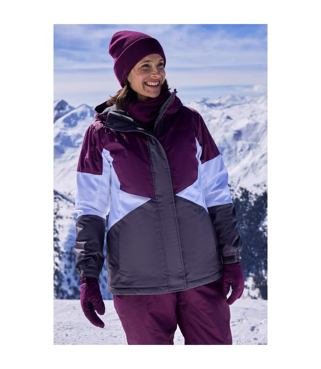 Womens ladies moon ii ski jacket purple Mountain Warehouse