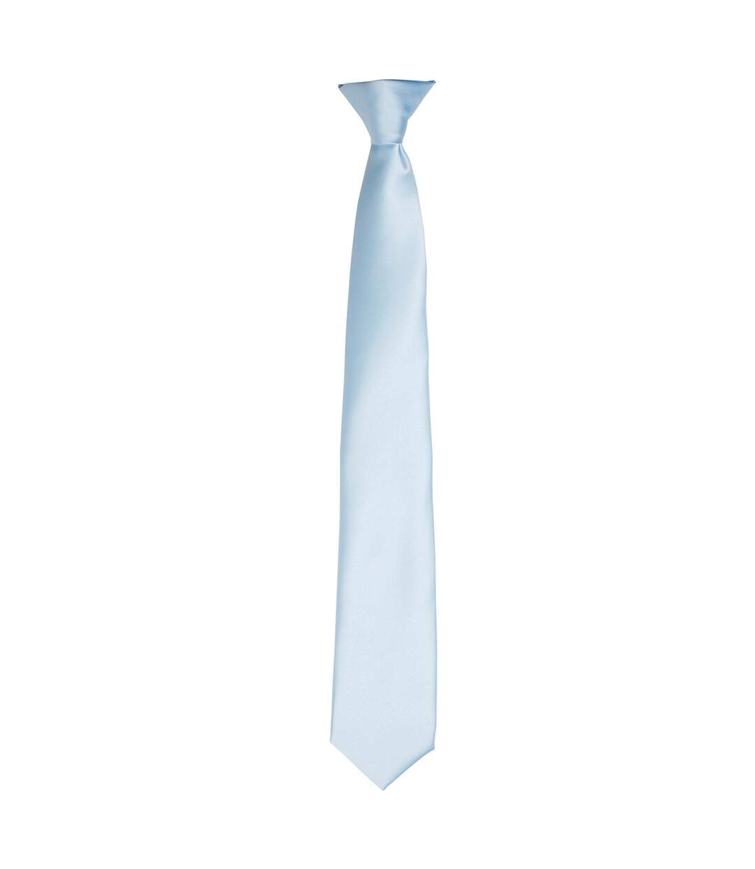 Premier Colours Mens Satin Clip Tie (Light Blue) (One size) - UTRW4407