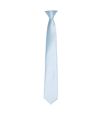 Premier Colours Mens Satin Clip Tie (Light Blue) (One size) - UTRW4407