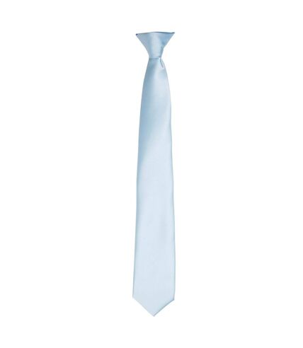 Premier Colors Mens Satin Clip Tie (Steel) (One Size)