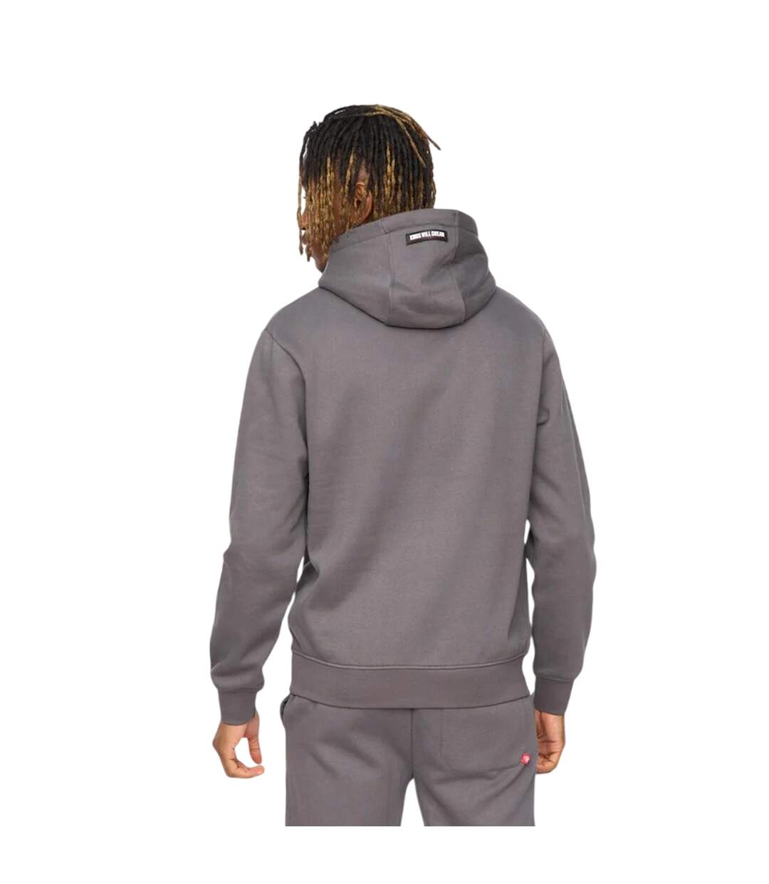 Mens Tonally Brushed Fleece Oversized Hoodie Asphalt Kings Will Dream-3