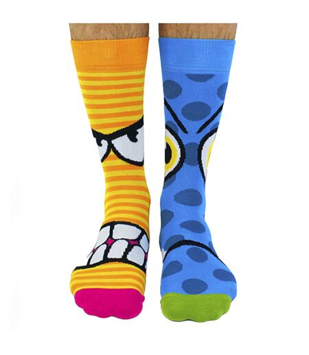 6 Pack Mens Stress Heads Novelty Odd Socks in Gift Box