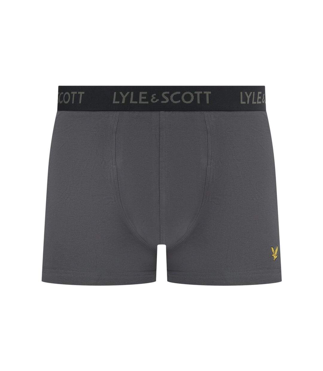Pack Of 3  Mens Barclay Boxer Shorts  Bayberry Grey Black Lyle & Scott-2