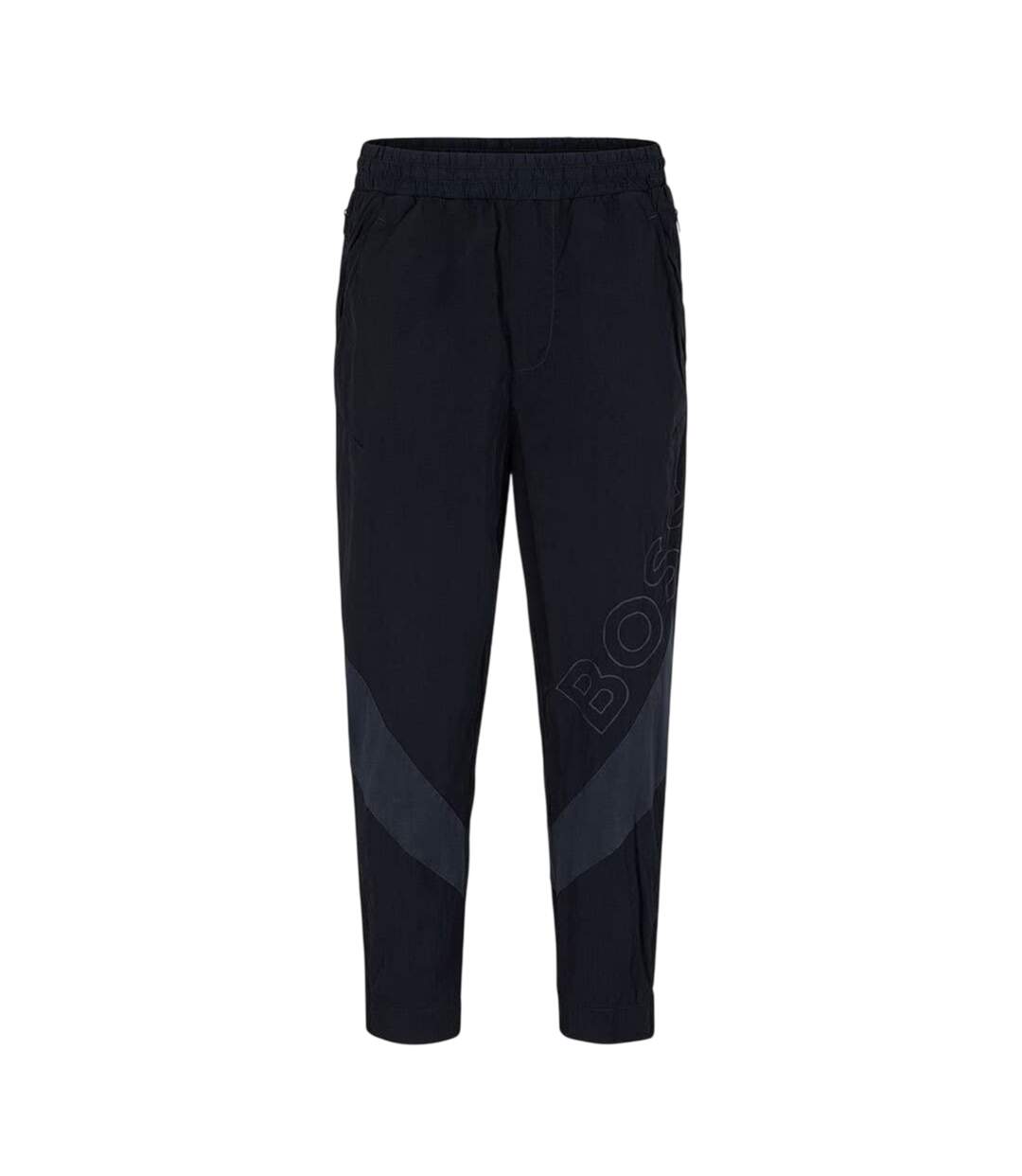 Mens Selon Colour Block Slim Joggers Dark Blue Boss-2
