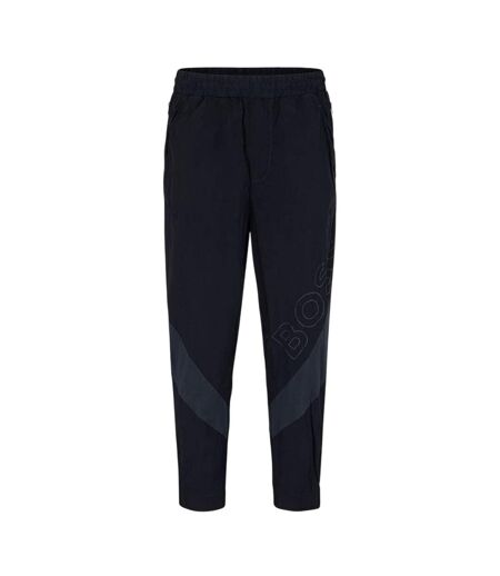 Mens Selon Colour Block Slim Joggers Dark Blue Boss