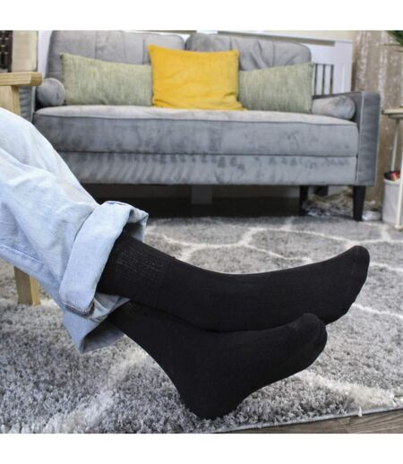 6 Pack Mens Bamboo Non Elastic Socks Soft Breathable Everyday Comfort