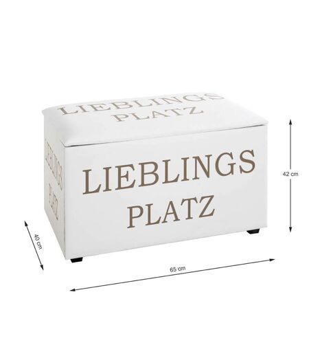 Coffre de Rangement Lieblings Platz 65cm Blanc