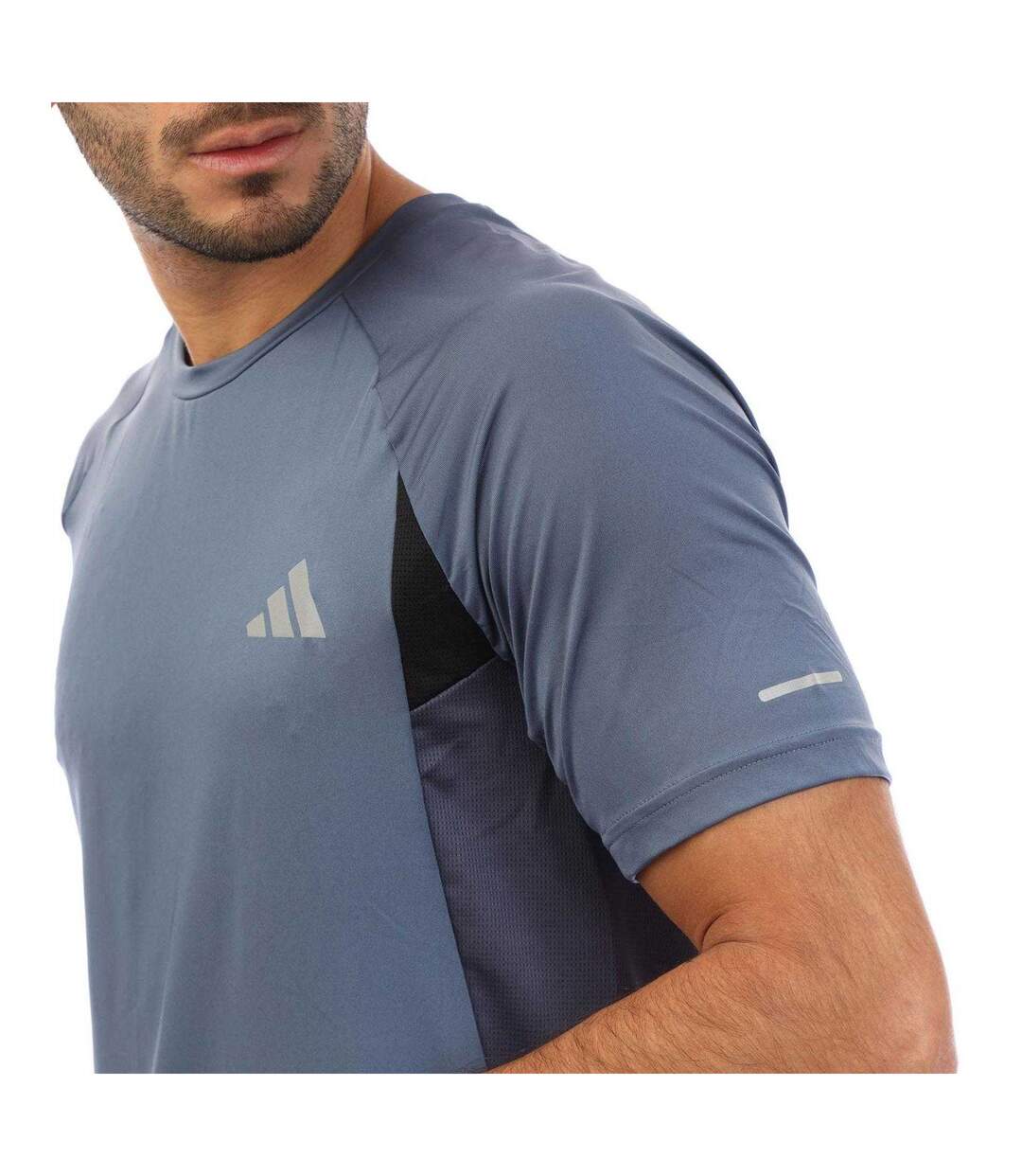 T-shirt Homme Bleu Marine Adidas-3