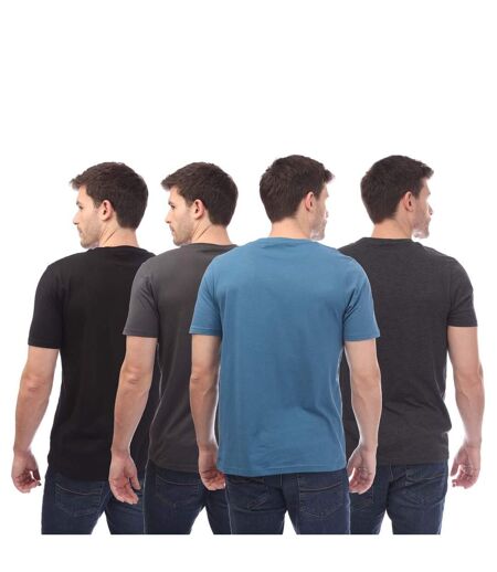 T-shirts ryman homme noir / gris / bleu marine Farah