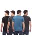 T-shirts ryman homme noir / gris / bleu marine Farah-2