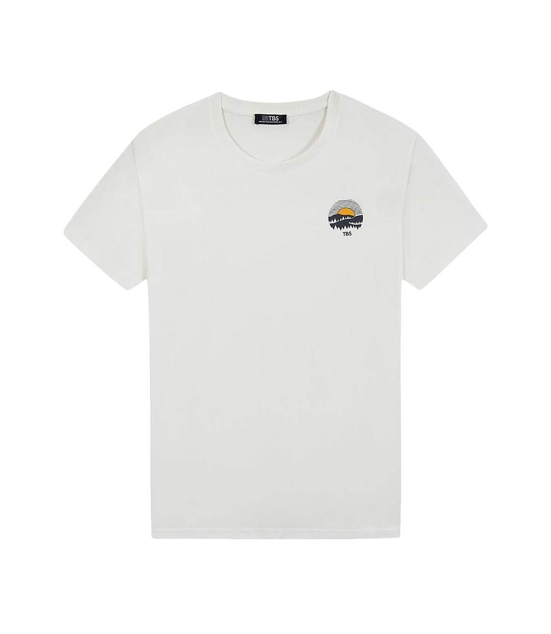 T-Shirt blanc homme tbs loggy-1