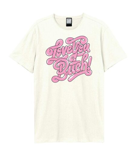 T-shirt Love You Bitch Adulte Blanc Amplified