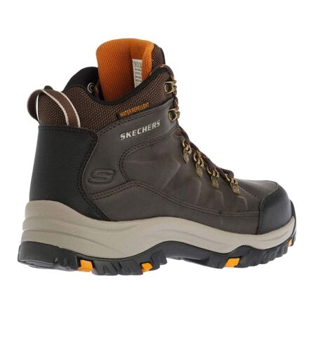 Mens Relment Dagget Water Resistant Hiking Boots Chocolate Skechers
