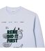 Unisex Adult Motif Pique Relaxed Fit Sweatshirt Blue Lacoste-2