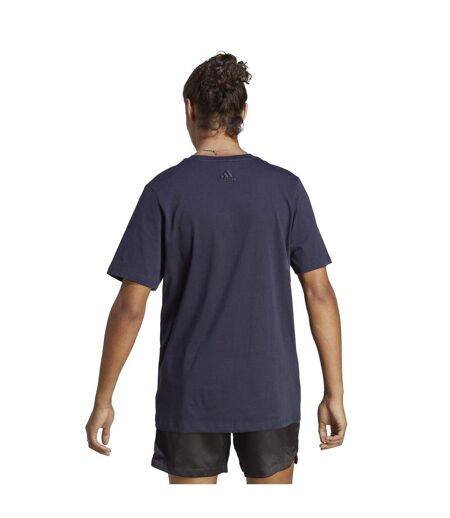 Mens Essentials Logo Cotton T-shirt Navy Adidas
