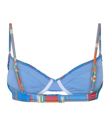 Womens/ladies Glen Plaid Bikini Top Multicoloured Ralph Lauren