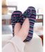 Isotoner Chaussons Ballerines femme ultra confortables, en coton biologique et semelle en cuir, détail grand nœud-2
