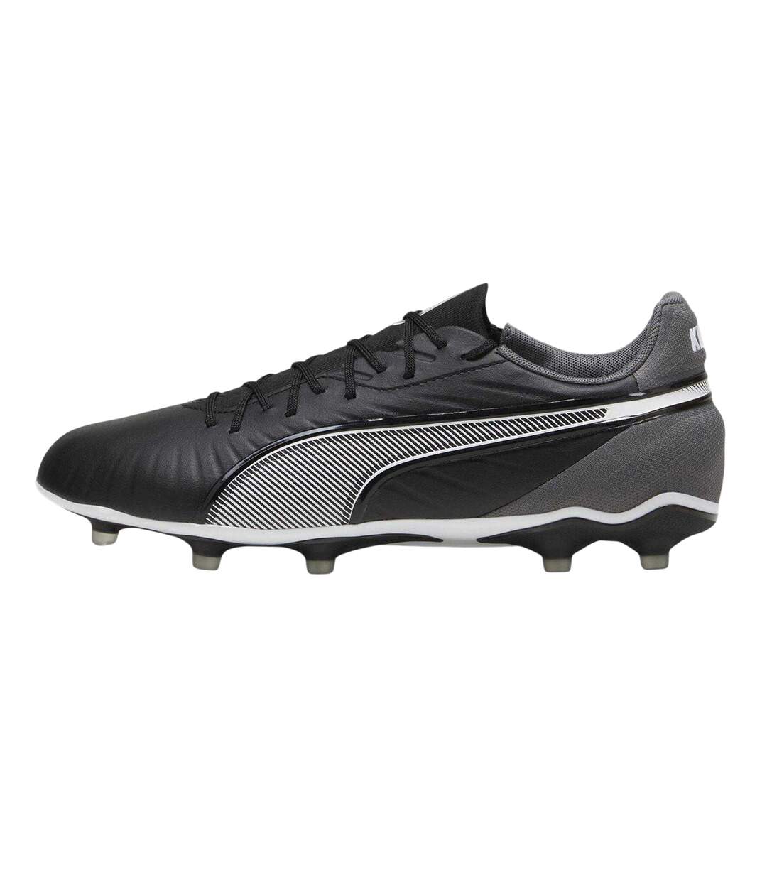 Mens King Match Firm Ground Football Boots  Black White Puma-3