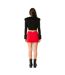 Womens/ladies Ribbed Bow Detail Mini Skirt Red Missy Empire-2