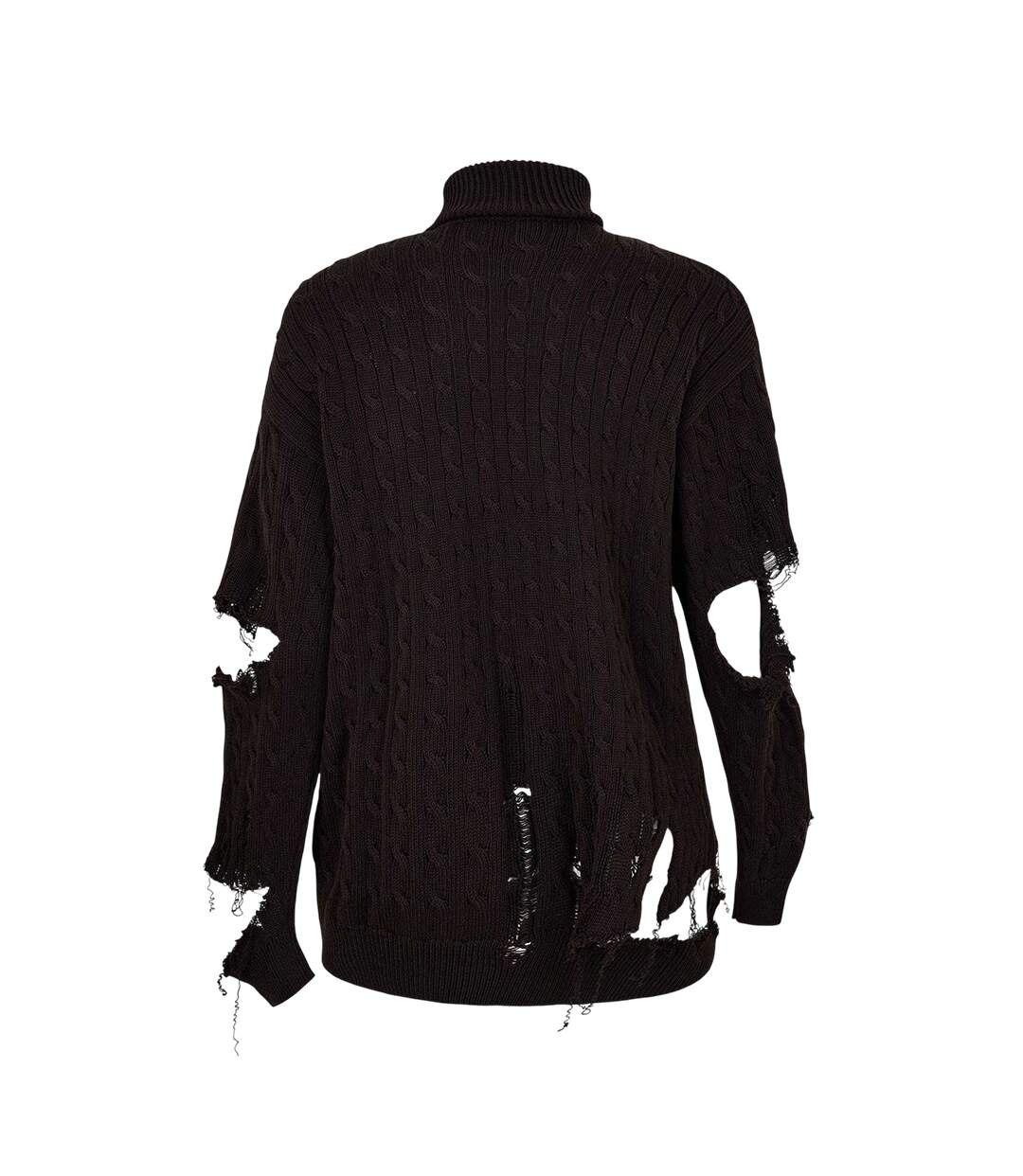 Womens/ladies Distressed Relaxed Fit Jumper Brown Balenciaga-2