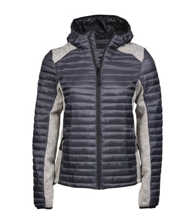 Doudoune Matelassée Femme Gris Clair Gris Chiné Tee Jays