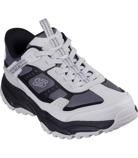 Mens viking at suede hiking shoes grey/black Skechers